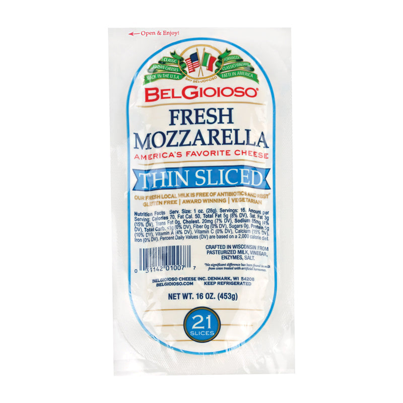 Belgioioso Mozz Thin Sliced 16 oz