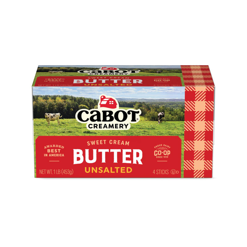 Cabot Unsalted Butter Quarter 1 lb