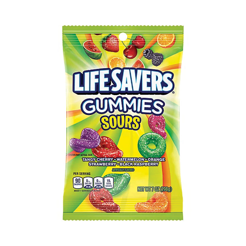 Wrigley Lifesavers Gummies Peg - Sours 7 oz