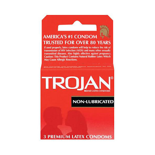 Trojan 3-Pk Enz Non-Lubricated (Red) 6-3 pk