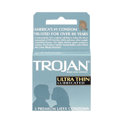 Trojan 3-Pk Sensitivity Ult Thin (Gray) 6-3 pk