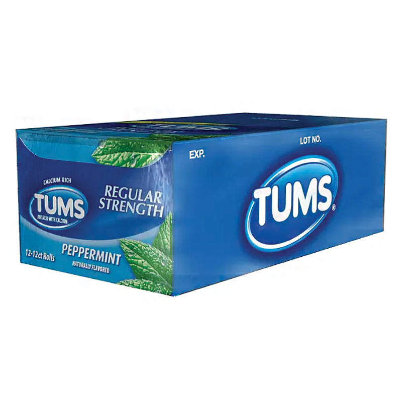 Tums Reg Strgth Calcium With Peppermint 12 roll