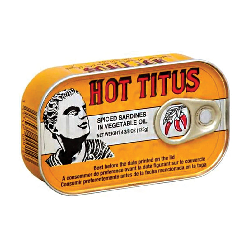 Titus Hot Sardines 4.38 oz