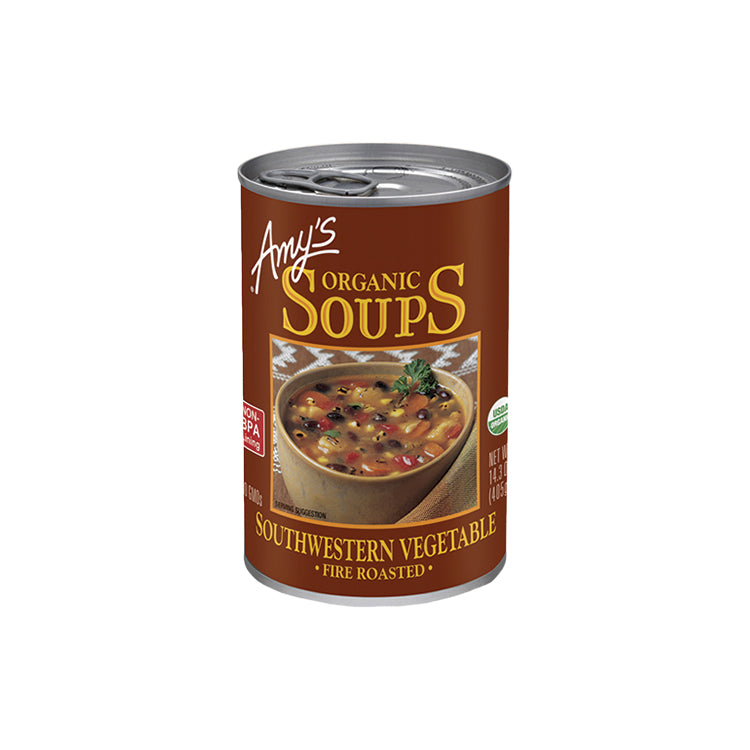 Amys Soup Fire Roast Sw Veg 14 oz