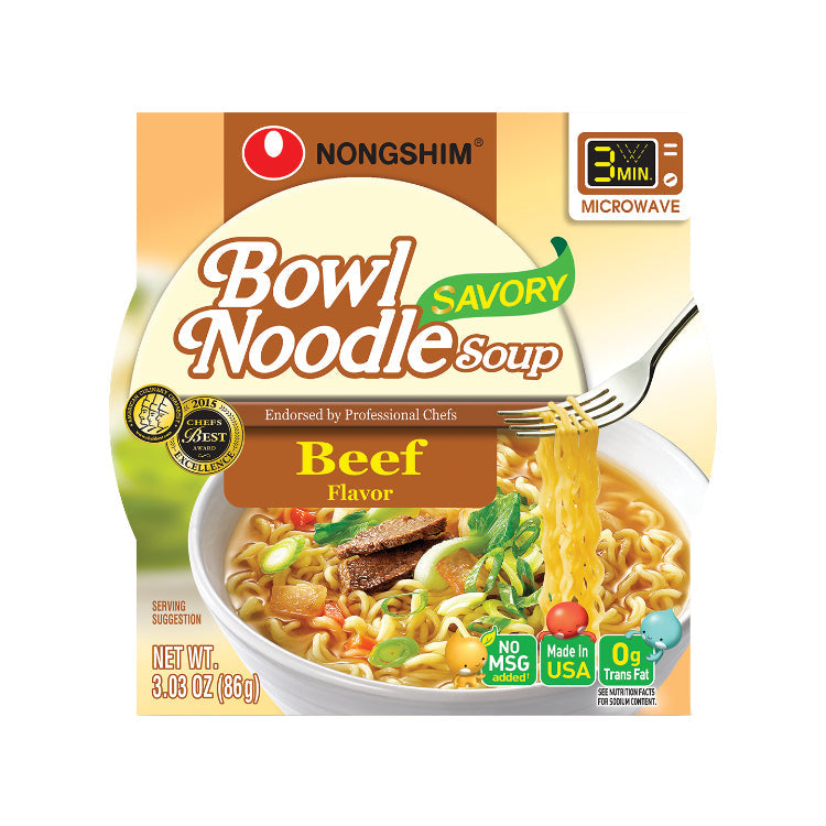 Nong Shim Savory Beef Bowl 3.5 oz