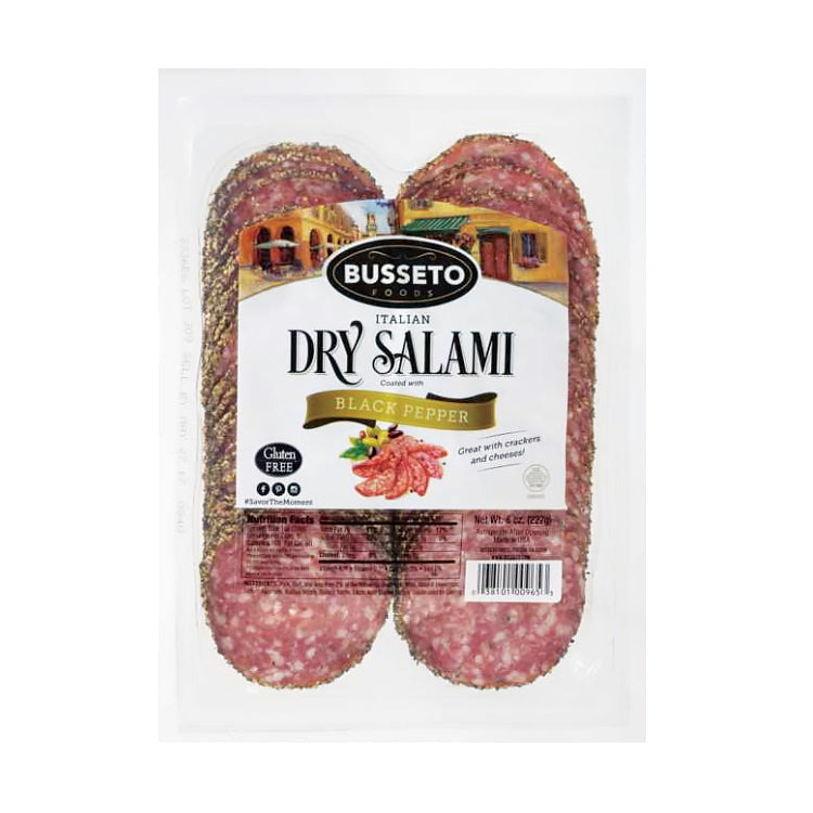 Busseto Pep.Coated Salami 8 oz