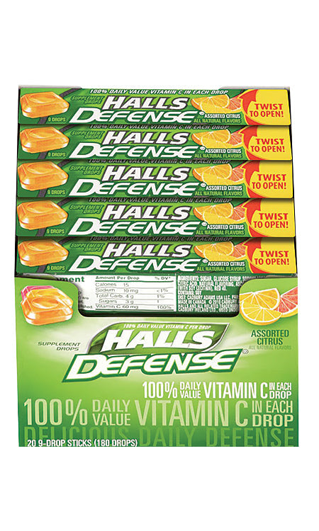 Halls Defense Vita C Asrt. Cit. 9 pc