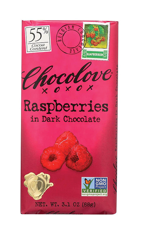 Chocolove Raspberries In Dark Choco 3.2 oz