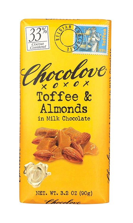 Chocolove Toffee N Almonds In Milk 3.2 oz