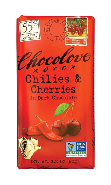 Chocolove Chilies N Cherries In Dark 3.2 oz