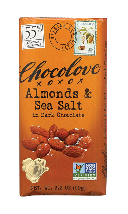 Chocolove Almond N Sea Salt Dark 3.2 oz
