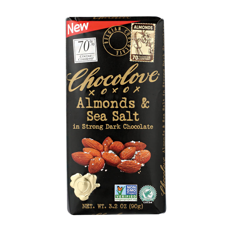 Chocolove Almonds Sea Salt In Str Dark 3.2 oz
