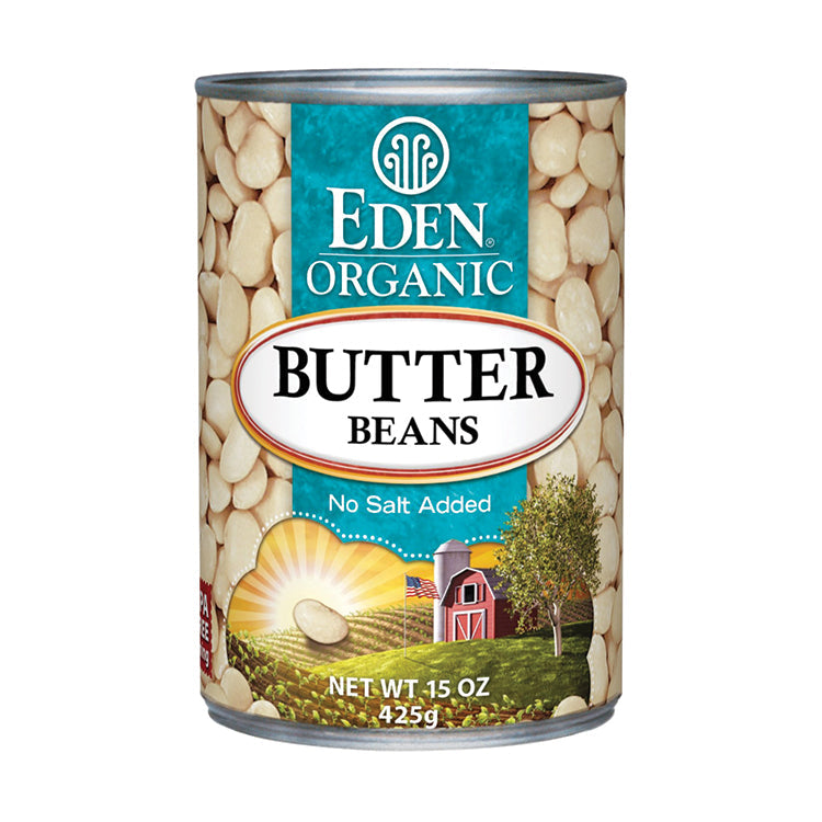 Eden Og Butter Lima No Salt 15 oz