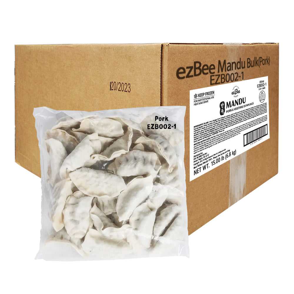 Ezbee Pork Dumplings Bulk 3 lb