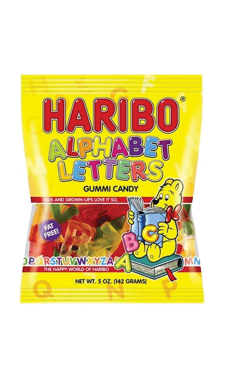 Haribo Alpha. Letters 5 oz