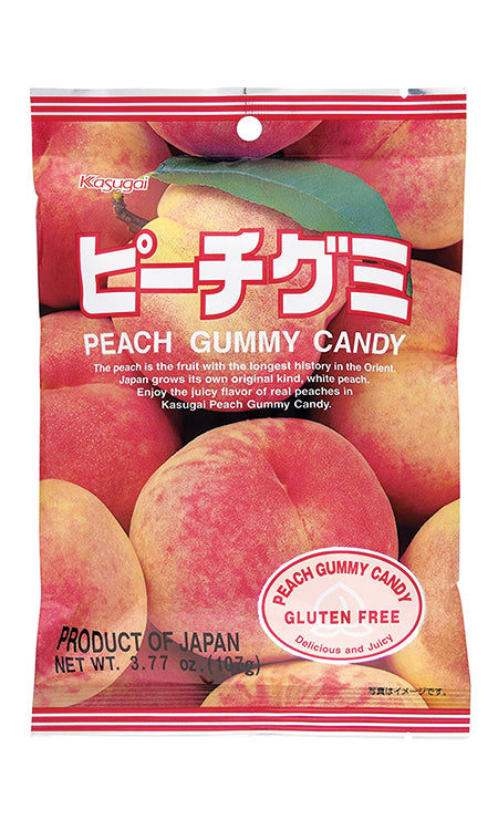 Kasugai Gummy Candy Peach 4.76 oz