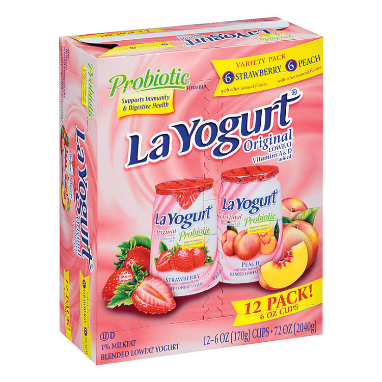La Yogurt Straw Peach (Variety) 6 oz