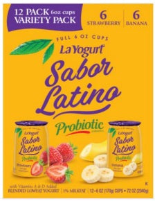 La Yogurt Sabor Latino Strw/Banana 6 oz
