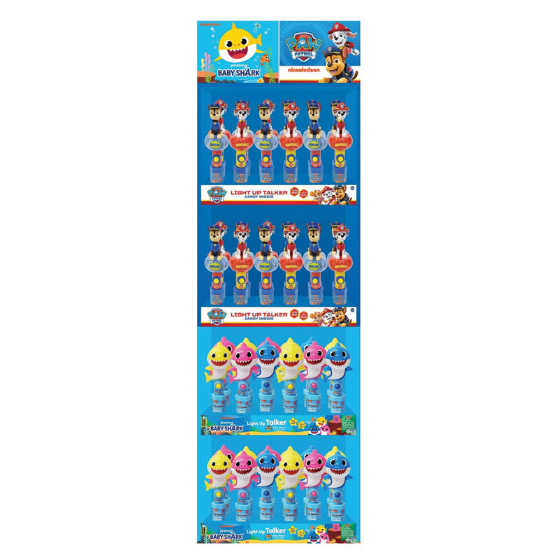 Baby Shark & Paw Patrol Talker Display 48 ct