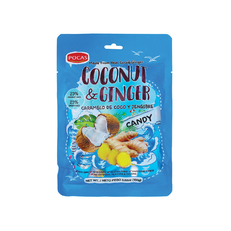 Pocas Hard Candy Ginger & Coconut 3.5 oz