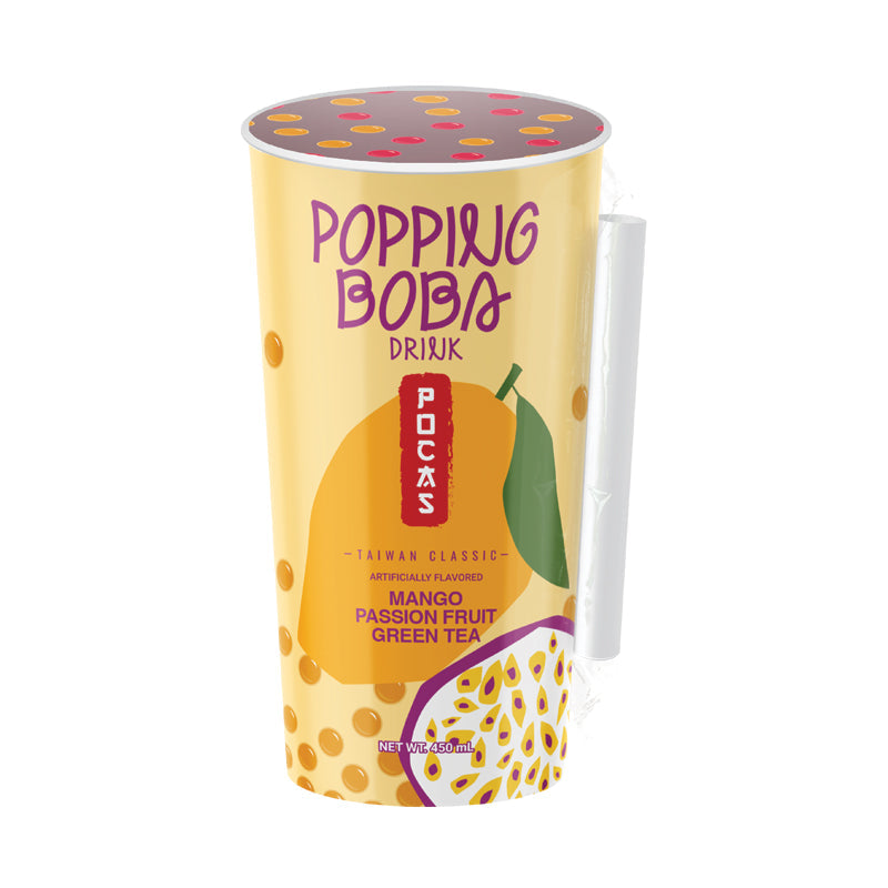 Pocas Popping Boba - Mango Pineapple Green Tea 13.8 oz