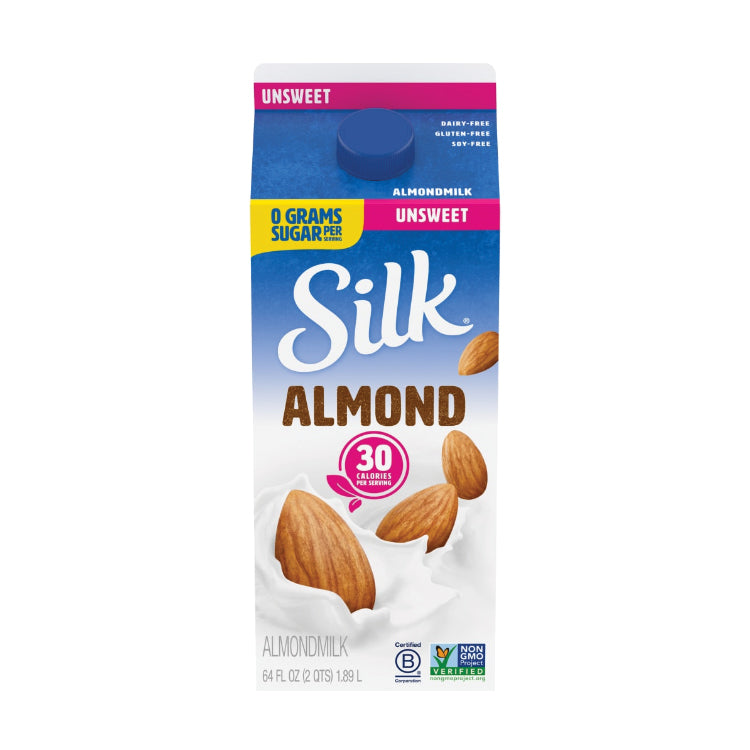 Silk 1/2 Unsweetened Almond 64 oz