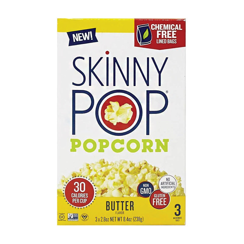 Skinny Popcorn Mcrowv Butter 8.4 oz