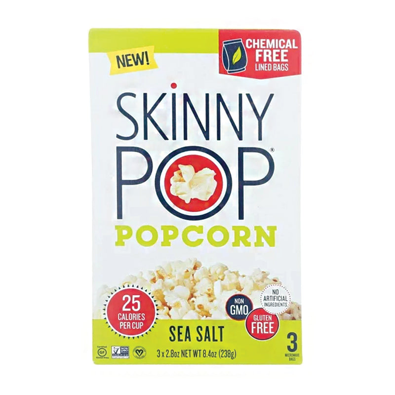 Skinny Popcorn Mcrowv Sea Salt 8.4 oz