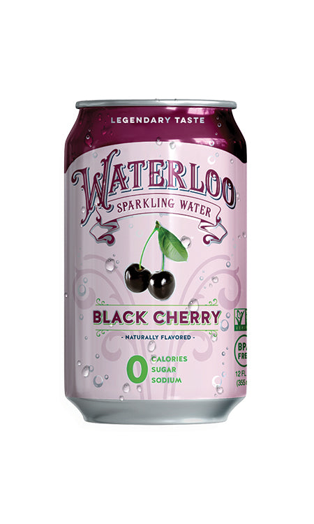 Waterloo Blk Cherry Sparkling Water 12 oz