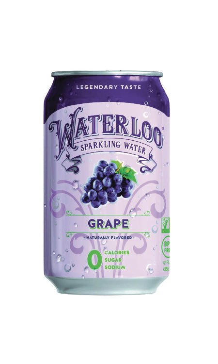 Waterloo Grape Sparkling Water 12 oz