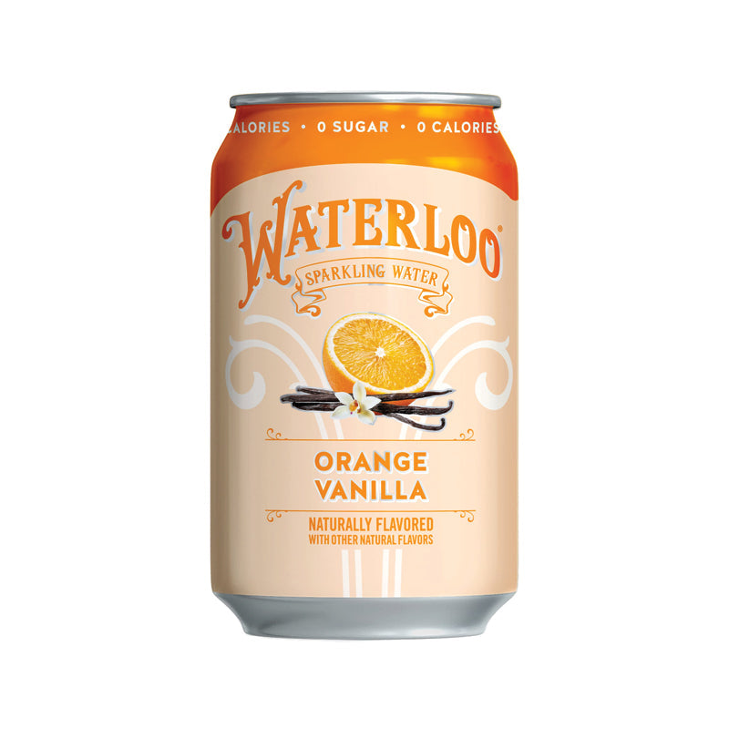 Waterloo Orange Vanilla Sparkling Water 12 oz