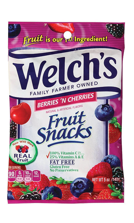 Welch'S Fruit Snacks - Berries&Cherries 5 oz
